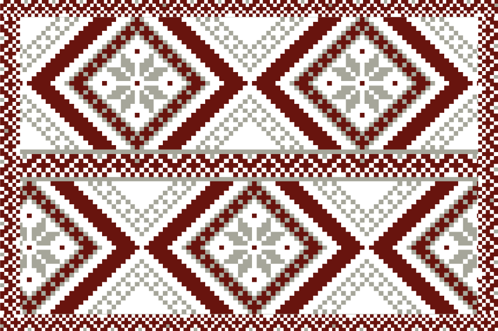 Houten placemat met geometrisch textuurpatroon - TenStickers