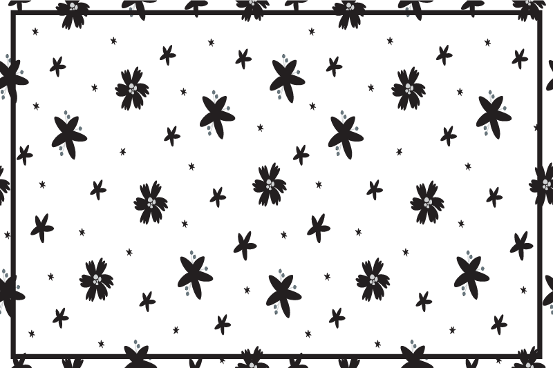 Houten placemat met bloemenmotief - TenStickers