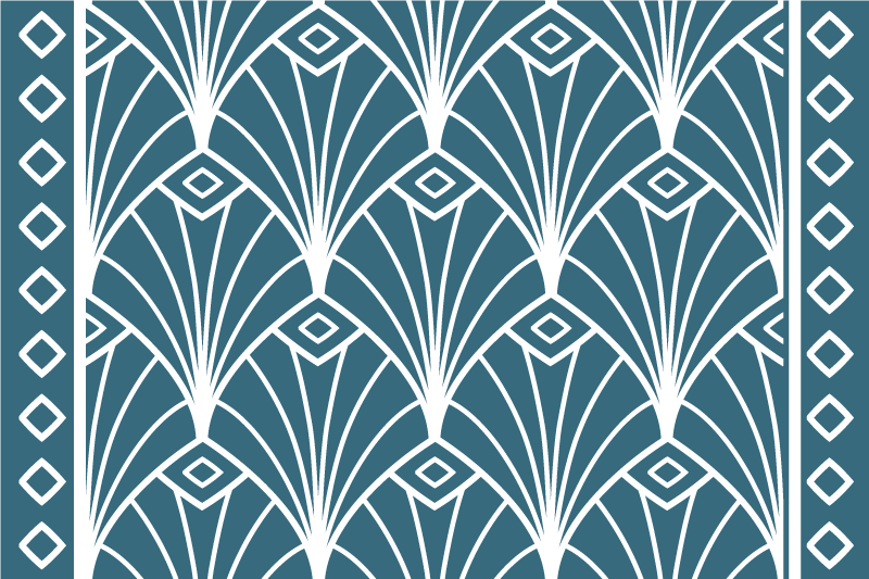 Moderne placemat met stijlvol bloemenpatroon - TenStickers