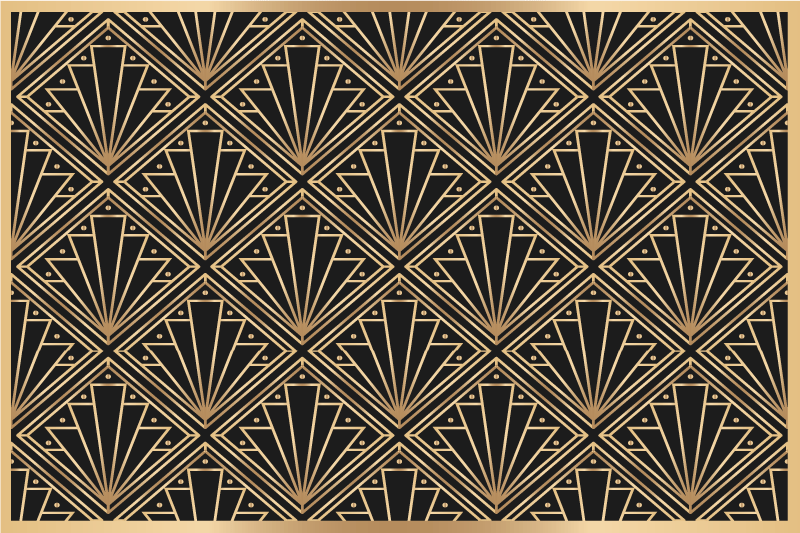 Houten placemat art deco patroon - TenStickers