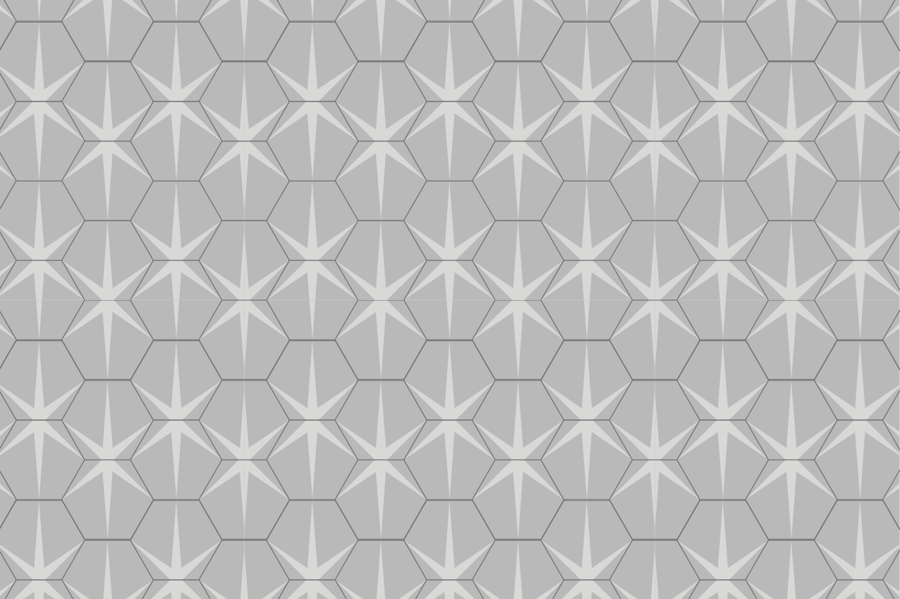 Houten placemat met hexagonaal sterpatroon - TenStickers