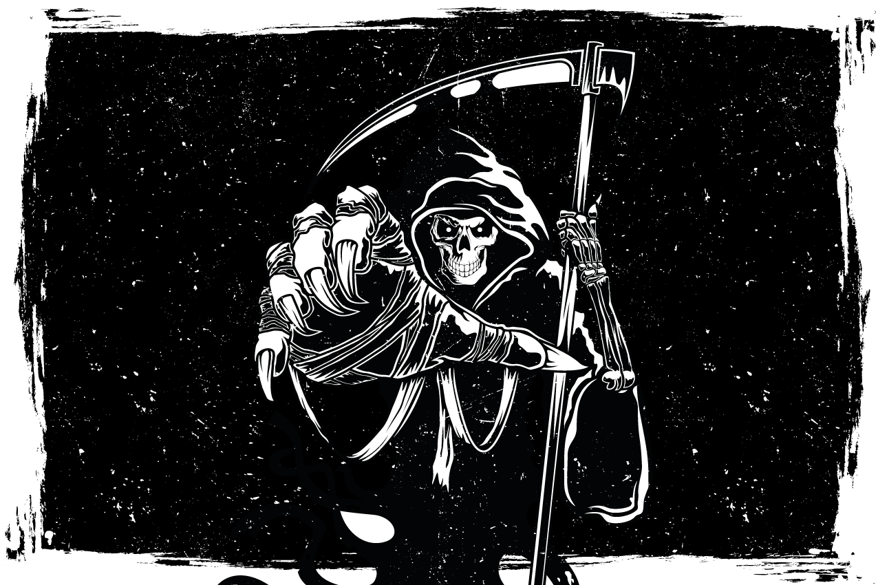 Moderne placemats Kwaad silhouet originele zelfklevende sticker - TenStickers