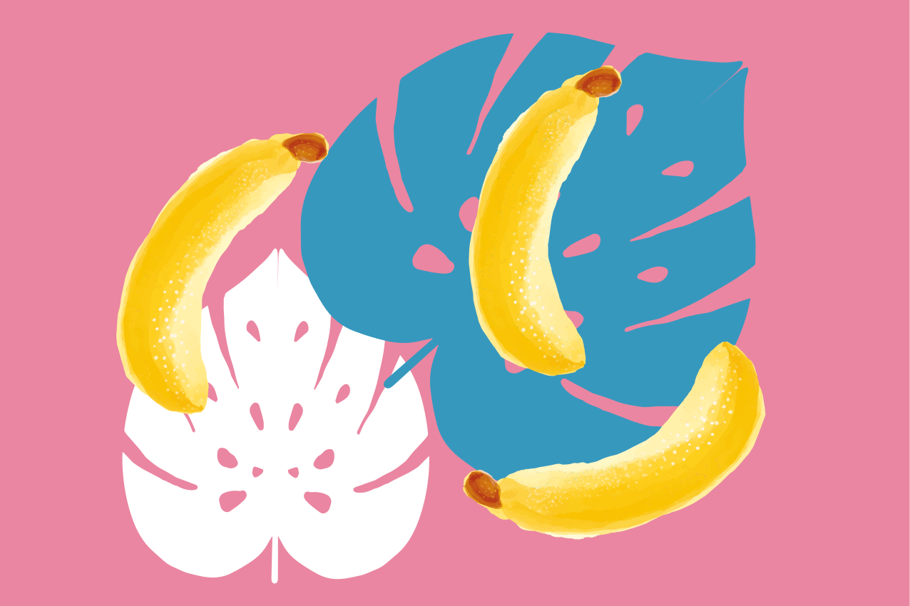 Kinder placemat tropisch bananenmotief - TenStickers