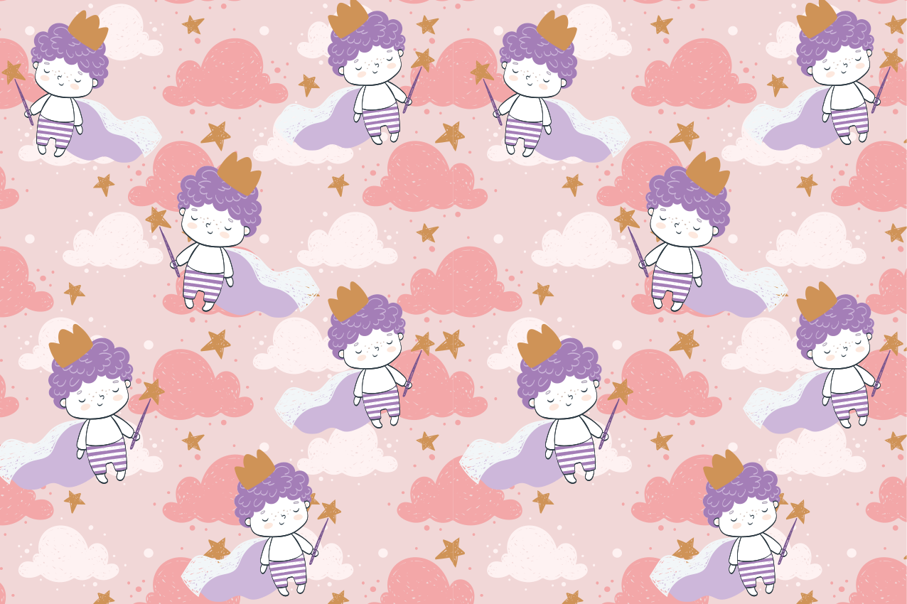 Kinder placemat schattige bewegende figuren - TenStickers