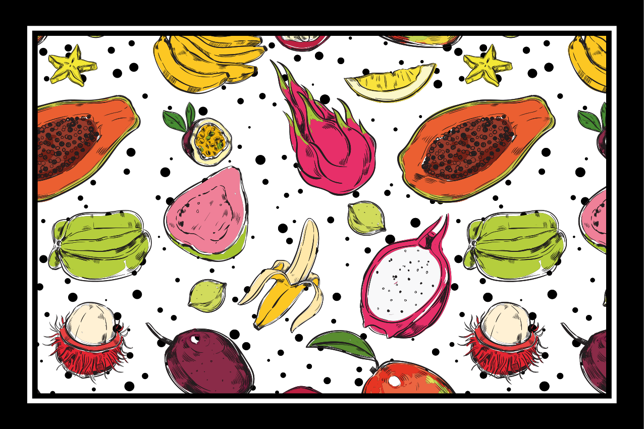 Originele placemat met levendig fruitmotief - TenStickers