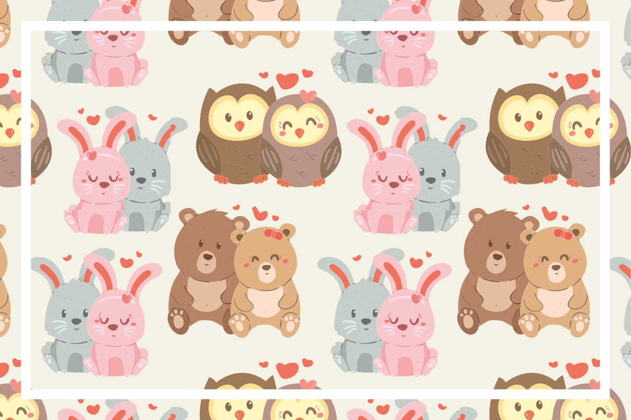 Kinder placemat schattige dieren stellen - TenStickers