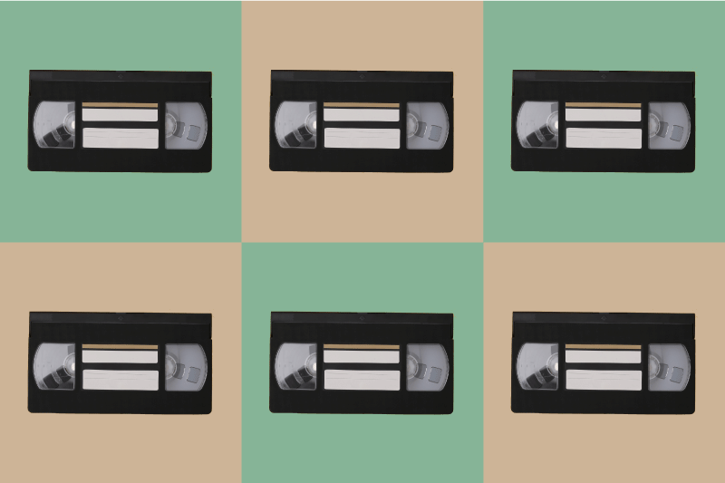 Originele placemat met vintage vhs tape patroon - TenStickers