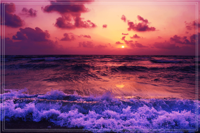 Originele placemat zonsondergang oceaanscène - TenStickers