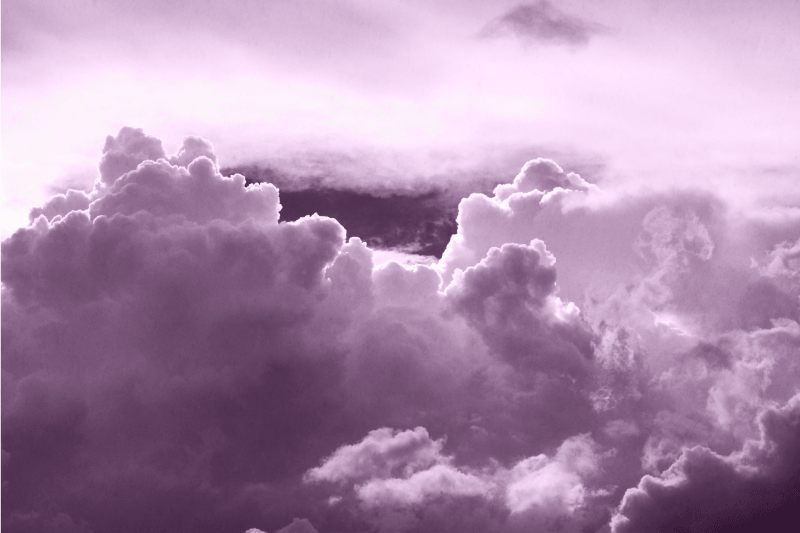 Houten placemat wolken in paars - TenStickers