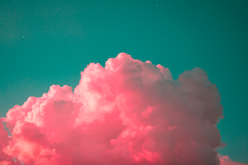 Moderne placema roze wolken blush - TenStickers