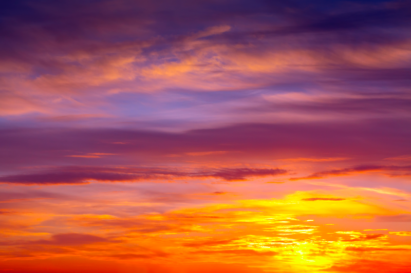 Moderne placemat sunset horizon view - TenStickers