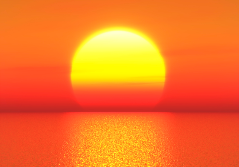 Moderne placemat sunset horizon - TenStickers