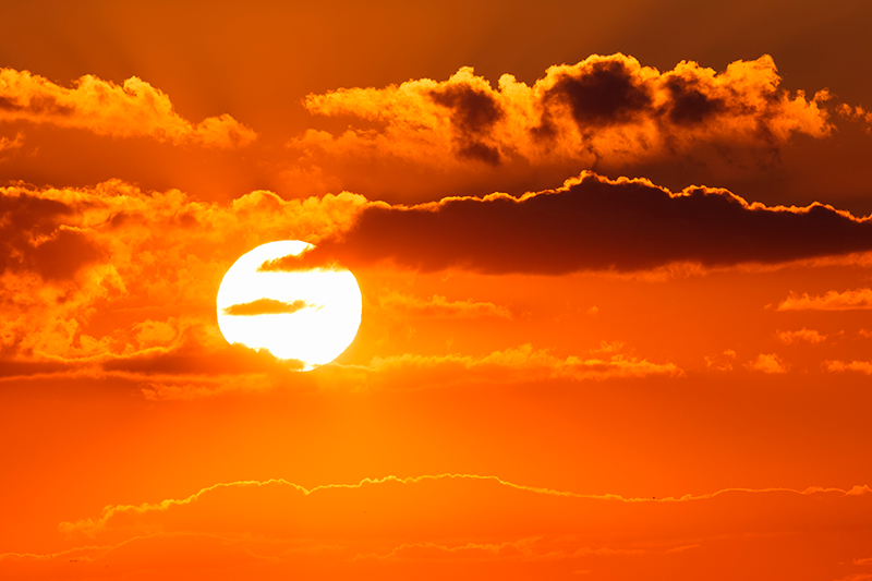 Moderne placemat sunset sky scene - TenStickers