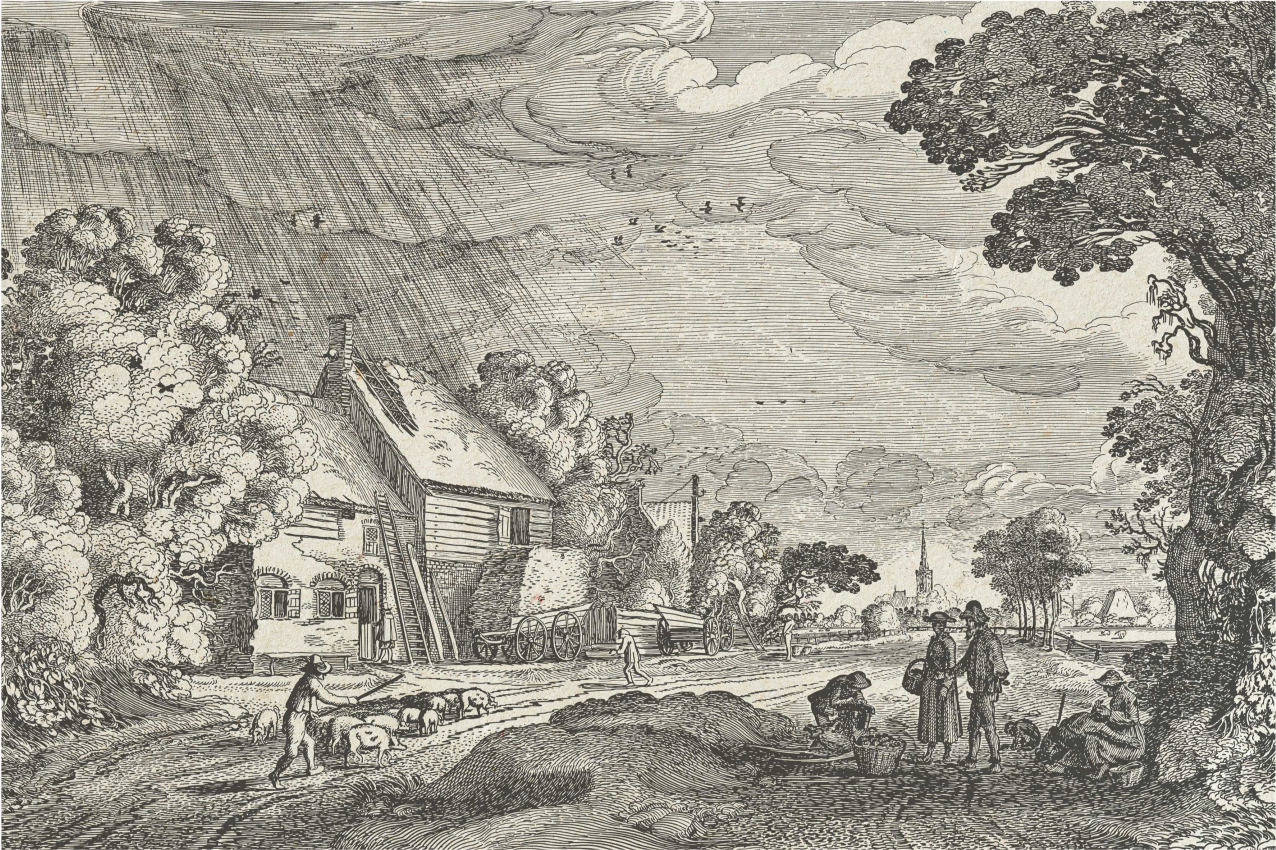 Originele placemat vintage landschapscene - TenStickers