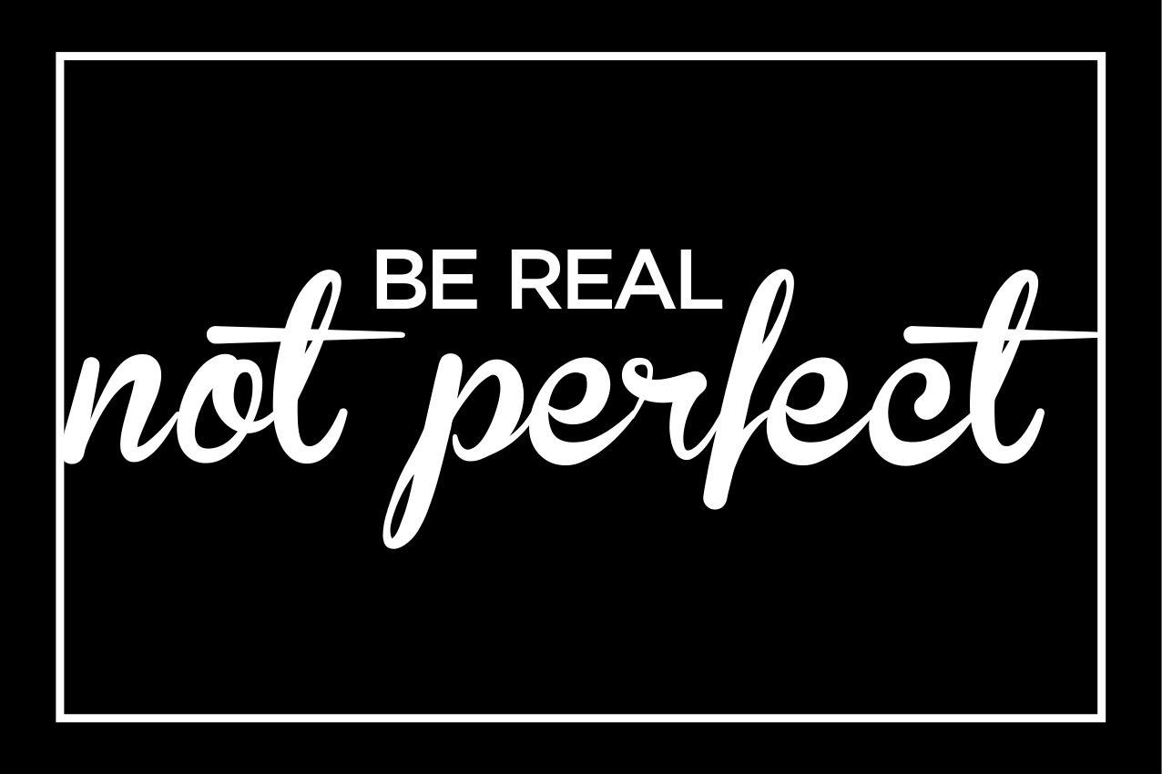 Placemat met tekst slogan van authenticiteit - TenStickers
