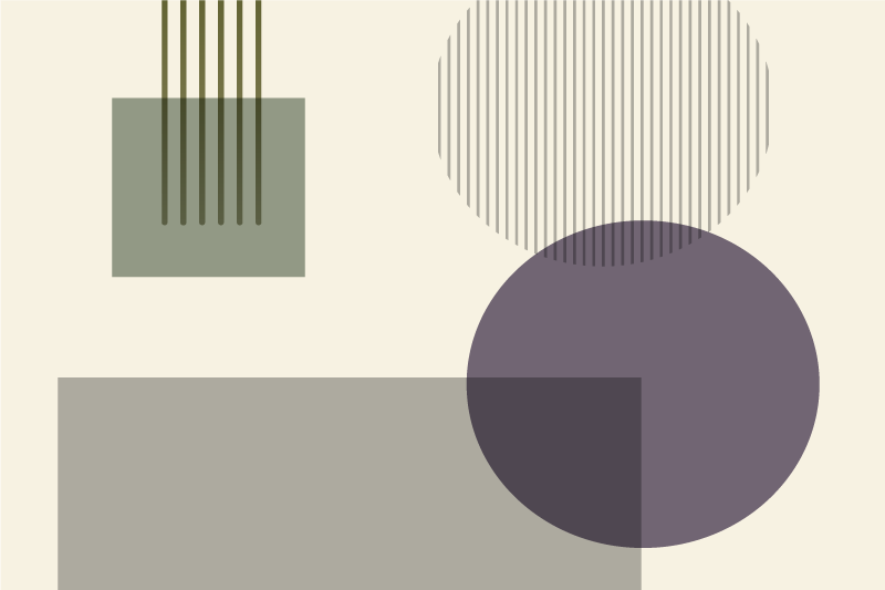 Moderne placemat met geometrisch vormenpatroon - TenStickers