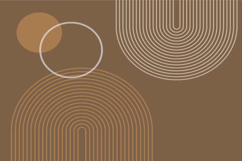 Moderne placemats Warme geometrische bogen - TenStickers