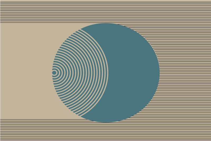 Moderne placemat geometrisch cirkelmotief - TenStickers