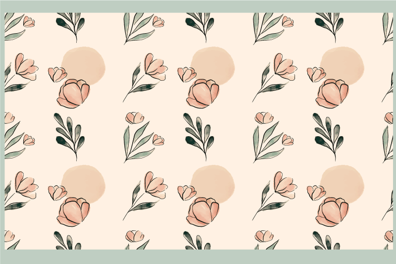 Originele placemat met bloemenmotief accent - TenStickers