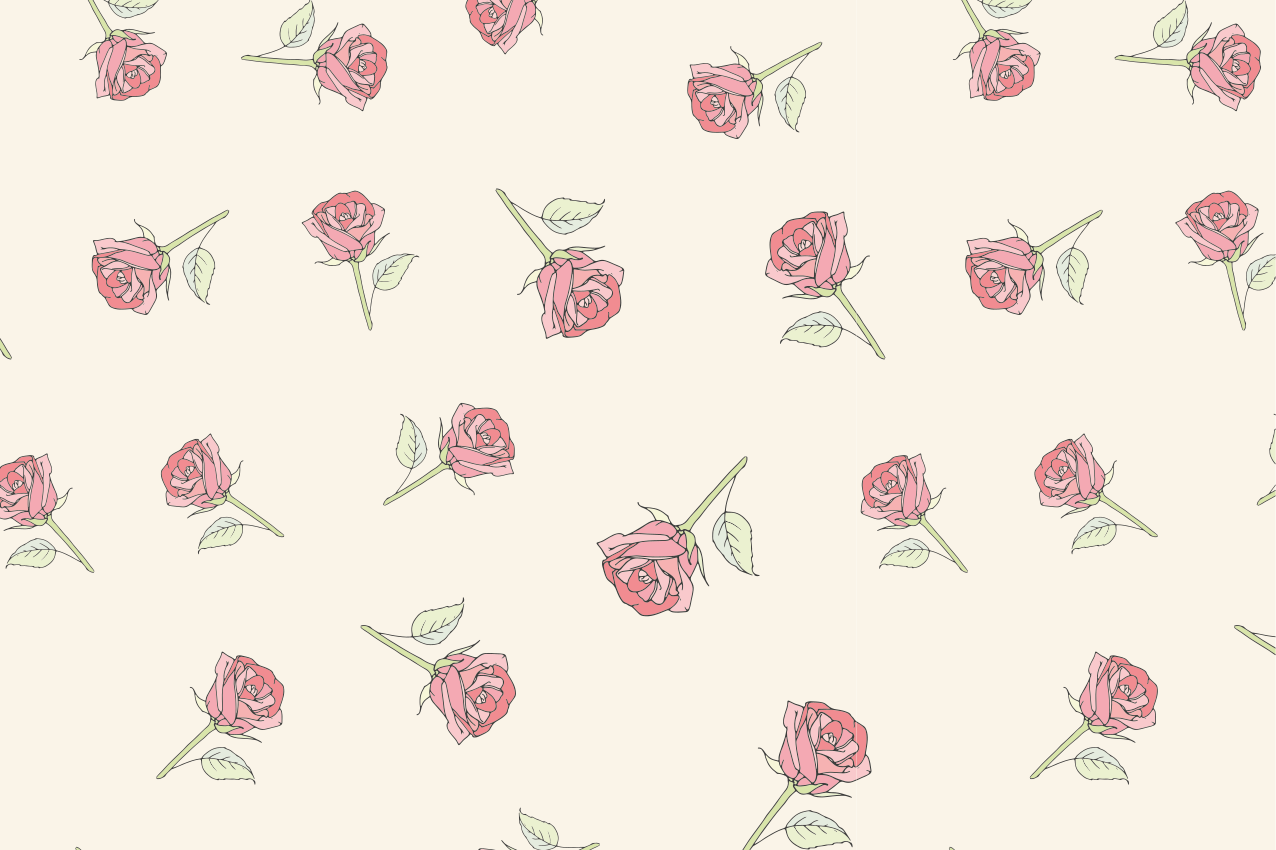 Originele placemat rozen bloemenpatroon - TenStickers