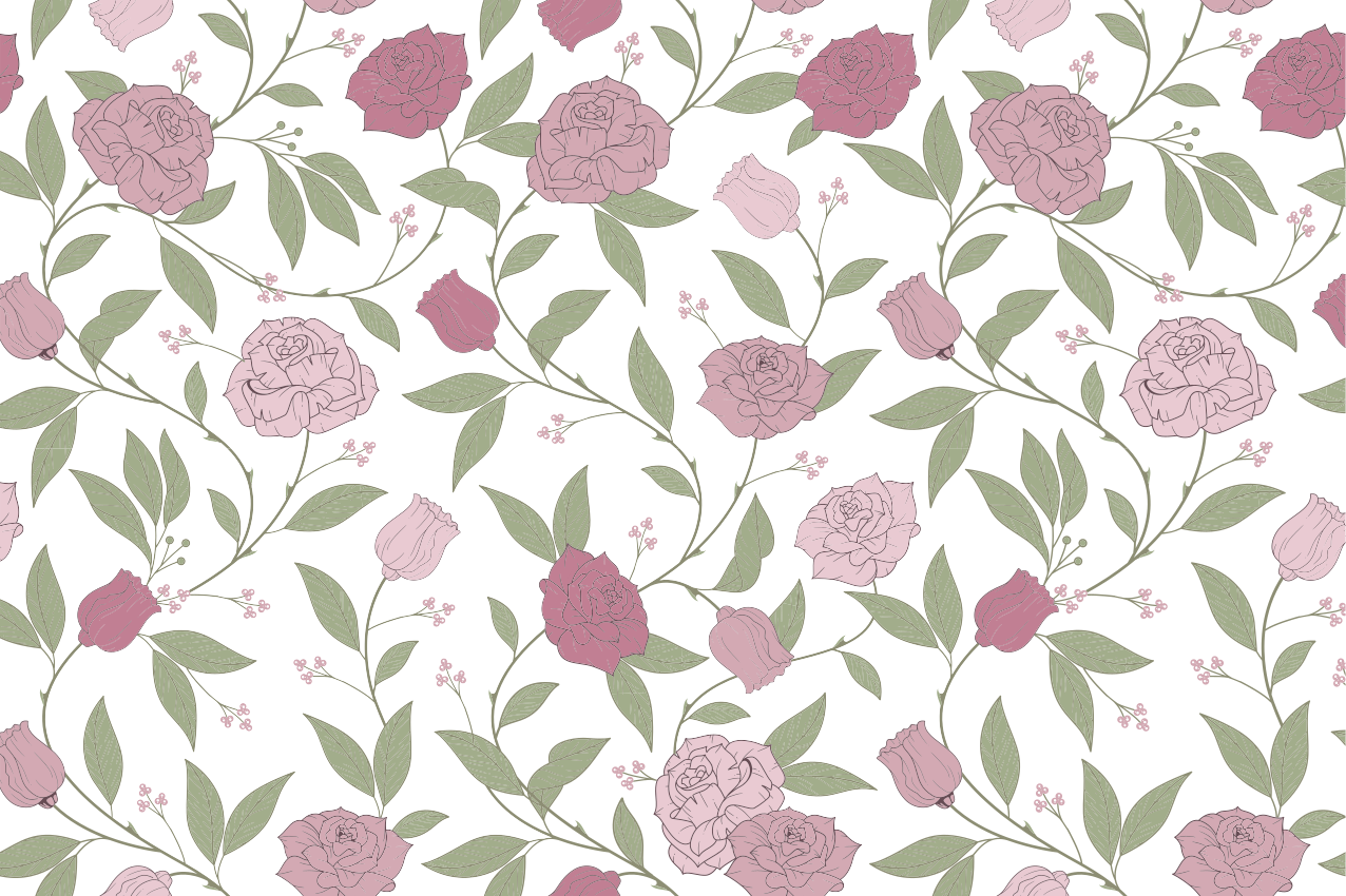 Originele placemat bloemig elegant patroon - TenStickers