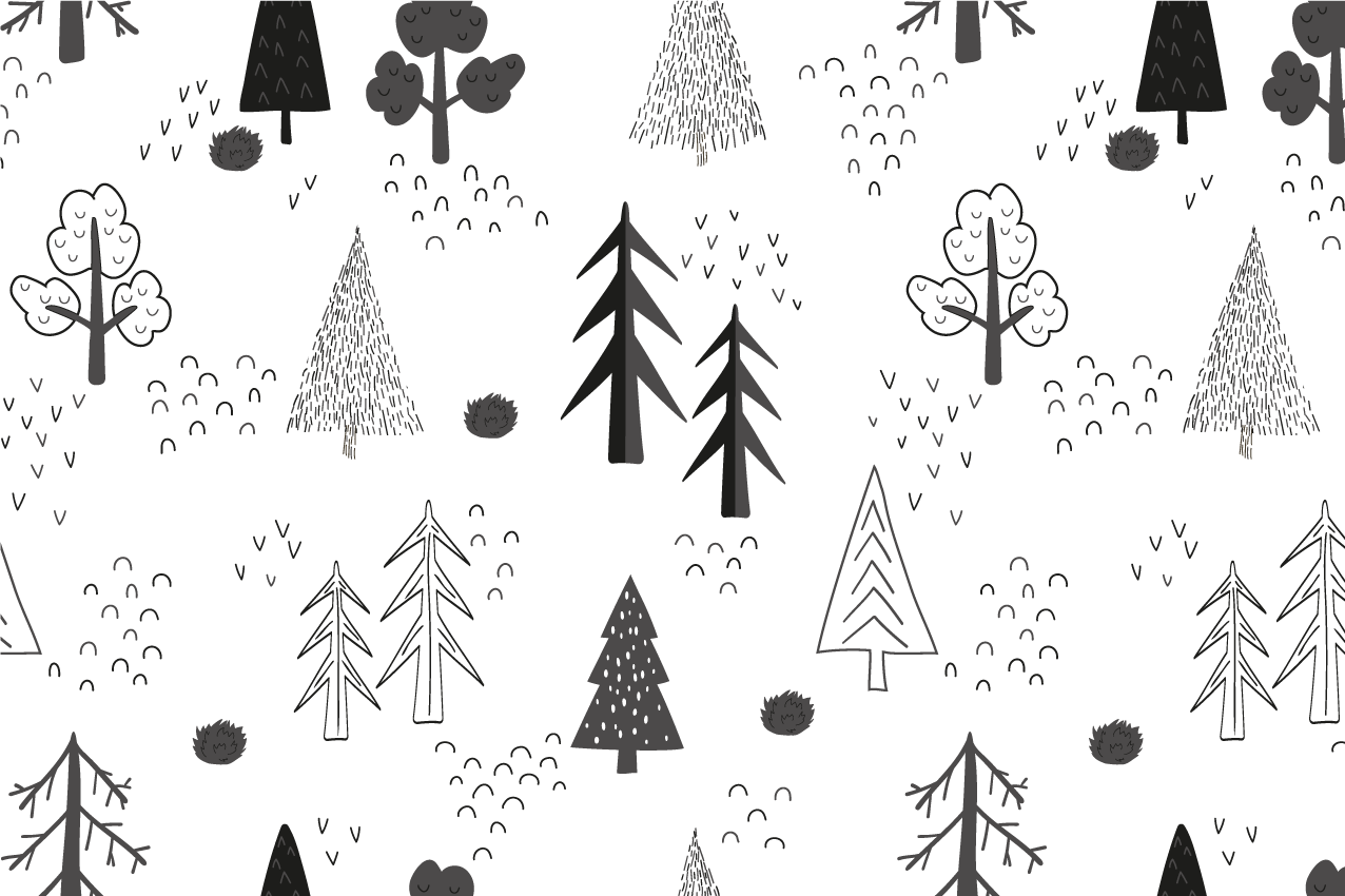 Houten placemat met natuur geïnspireerd patroon - TenStickers