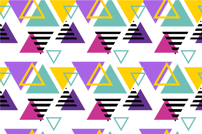 Moderne placemat kleurrijke geometrische driehoeken - TenStickers