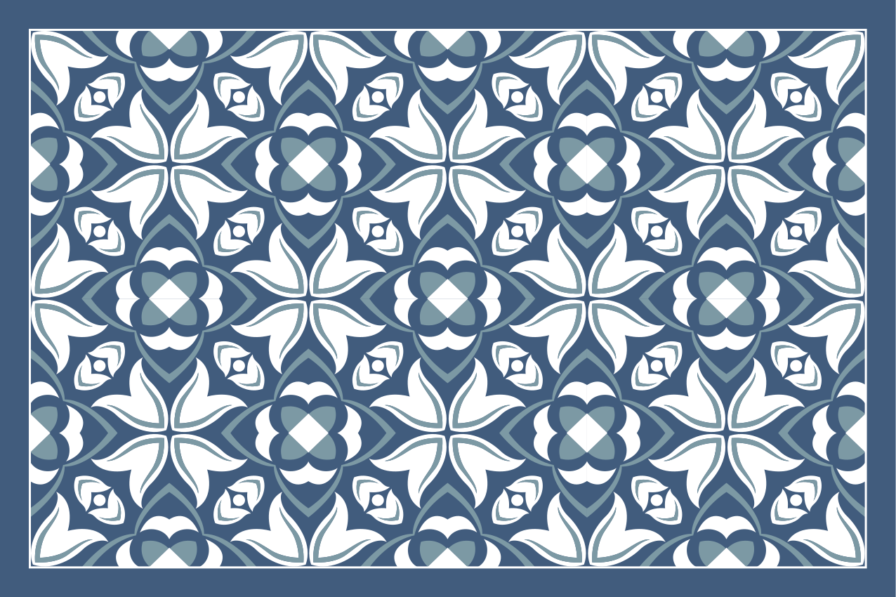 Houten placemat met verfijnd botanisch motief - TenStickers