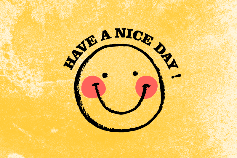 Placemat met tekst smiling face quote - TenStickers