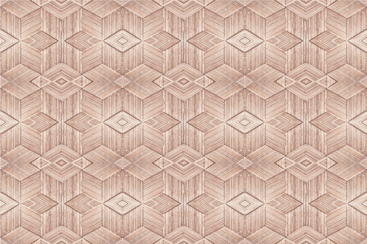 Houten placemat geometrisch houtpatroon - TenStickers