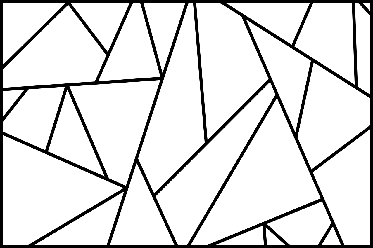 Moderne placemat geometrische zwarte lijnen - TenStickers
