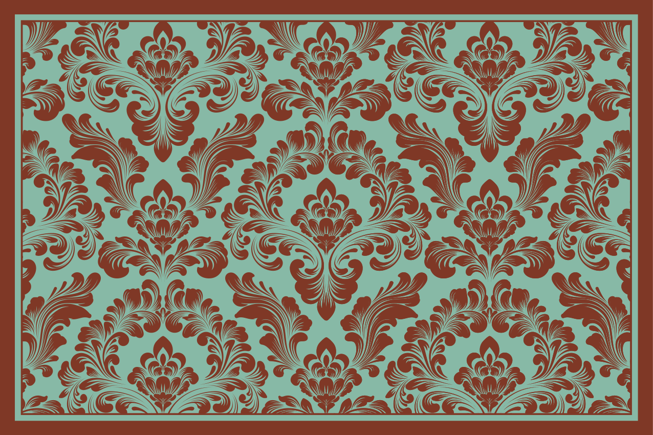 Houten placemat elegant bloemenconcept - TenStickers