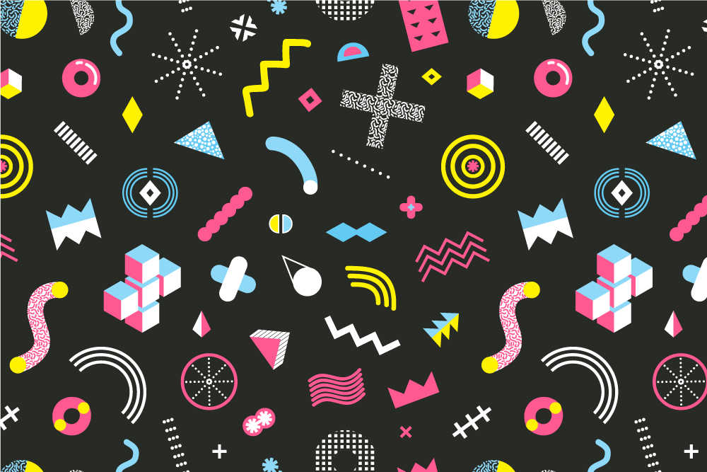 Originele placemat met levendige geometrische vormen - TenStickers