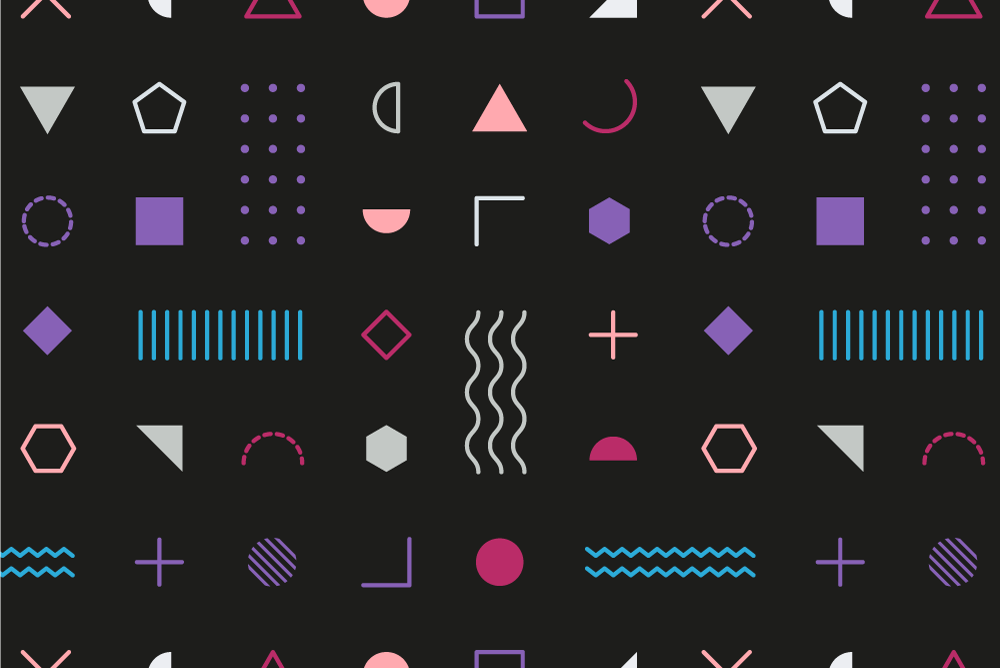 Moderne placemat geometrisch patroon achtergrond - TenStickers