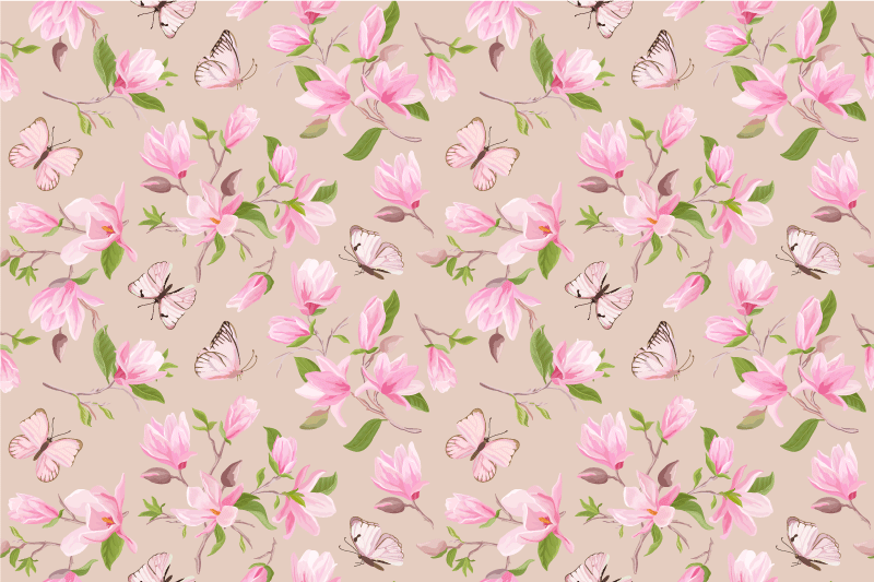 Originele placemat vlinder bloem motief - TenStickers