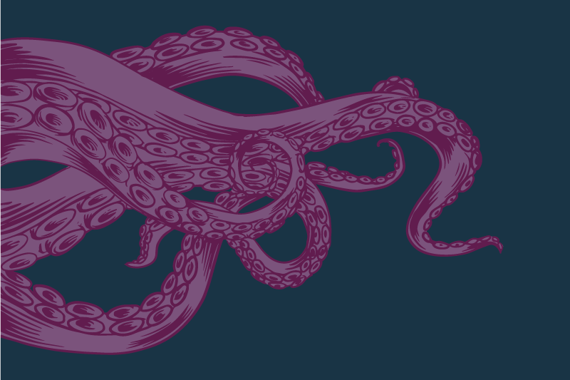 Originele placemat octopus tentakel patroon - TenStickers
