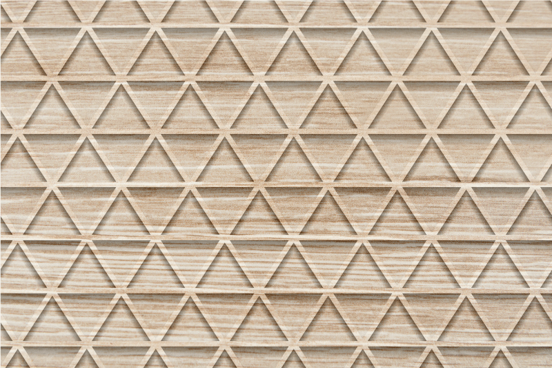 Houten placemat met geometrisch motief oppervlak - TenStickers