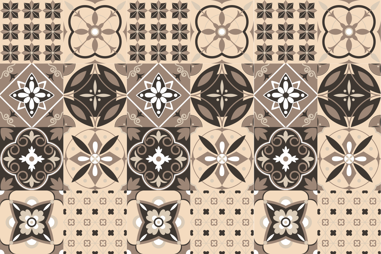 Houten placemat met chique patroon oppervlak - TenStickers