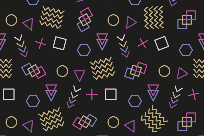 Moderne placemat met geometrische vormen patroon - TenStickers