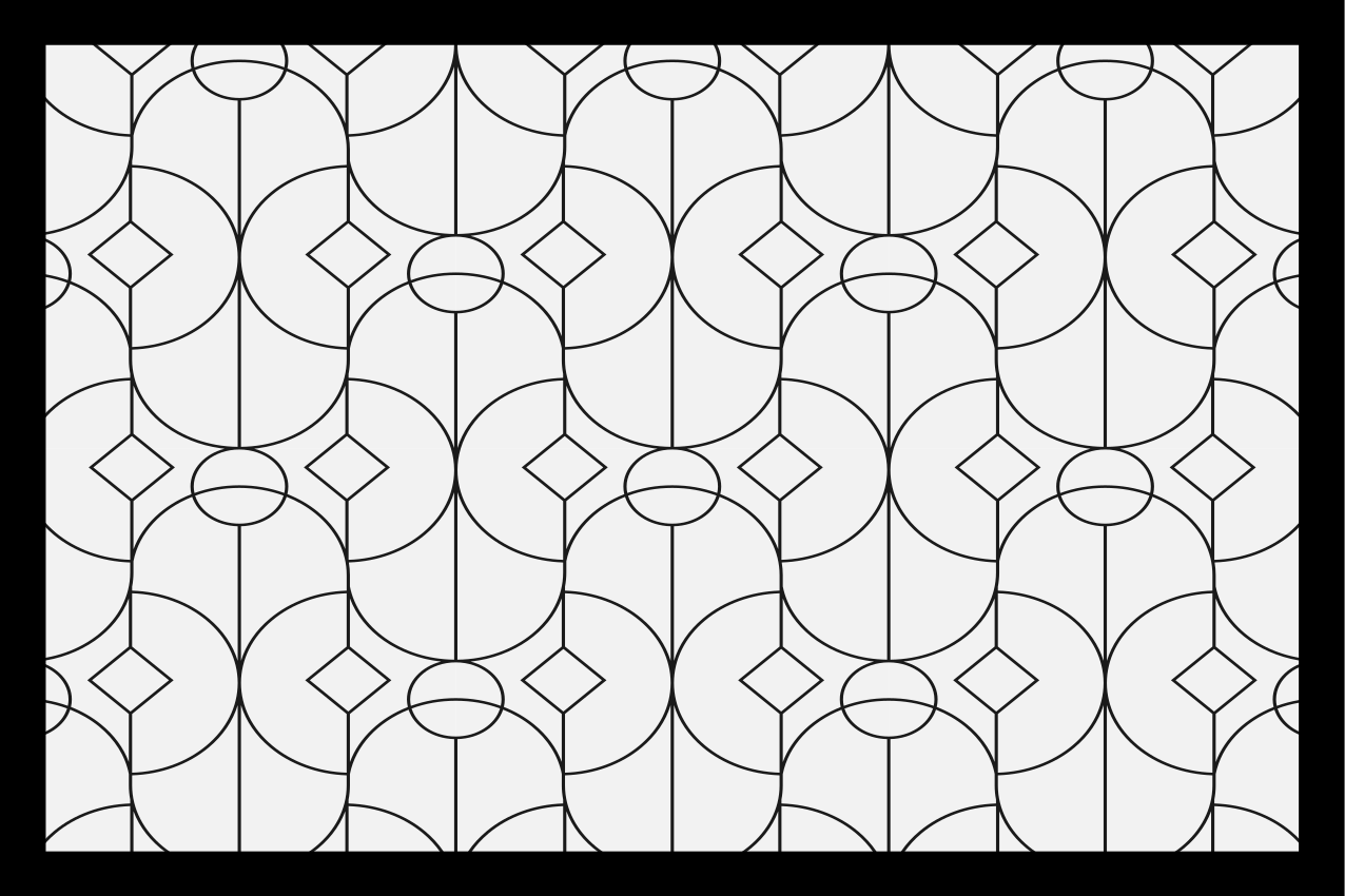 Moderne placemat geometrisch patroon stijl - TenStickers