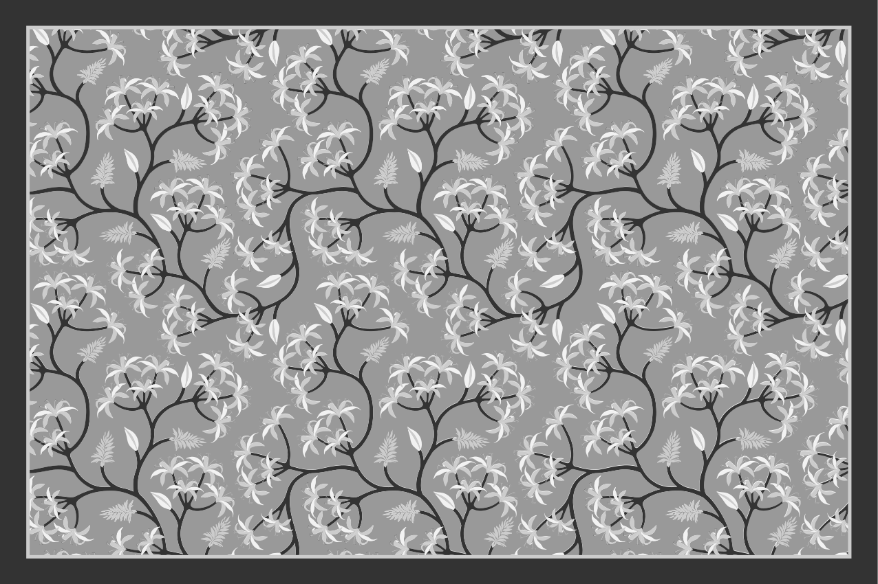 Kerstmis placemat met bloemen takken patroon - TenStickers