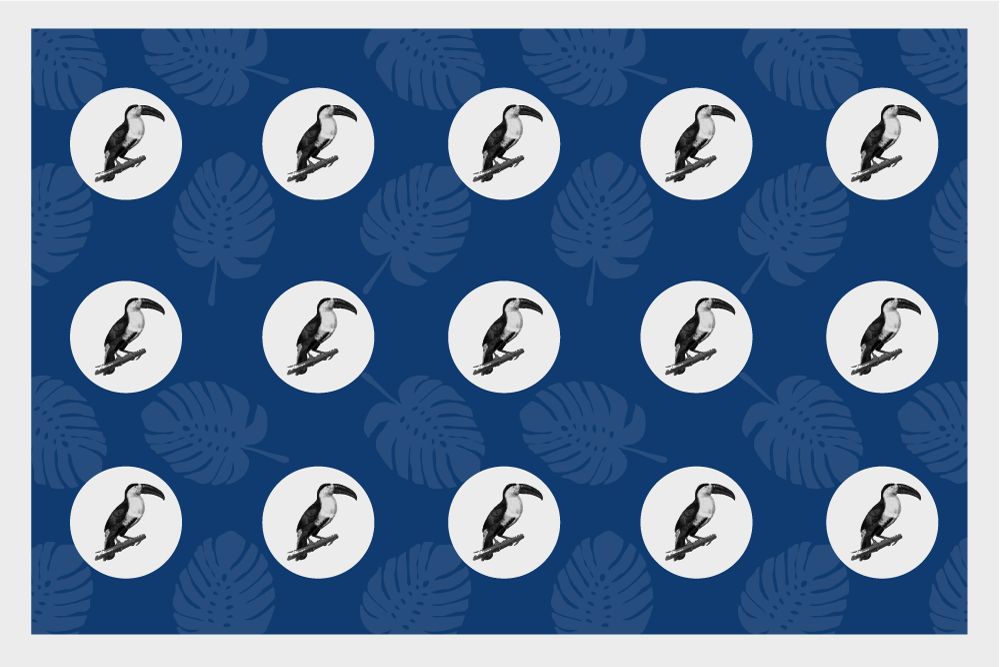 Originele placemat tropisch vogelpatroon - TenStickers