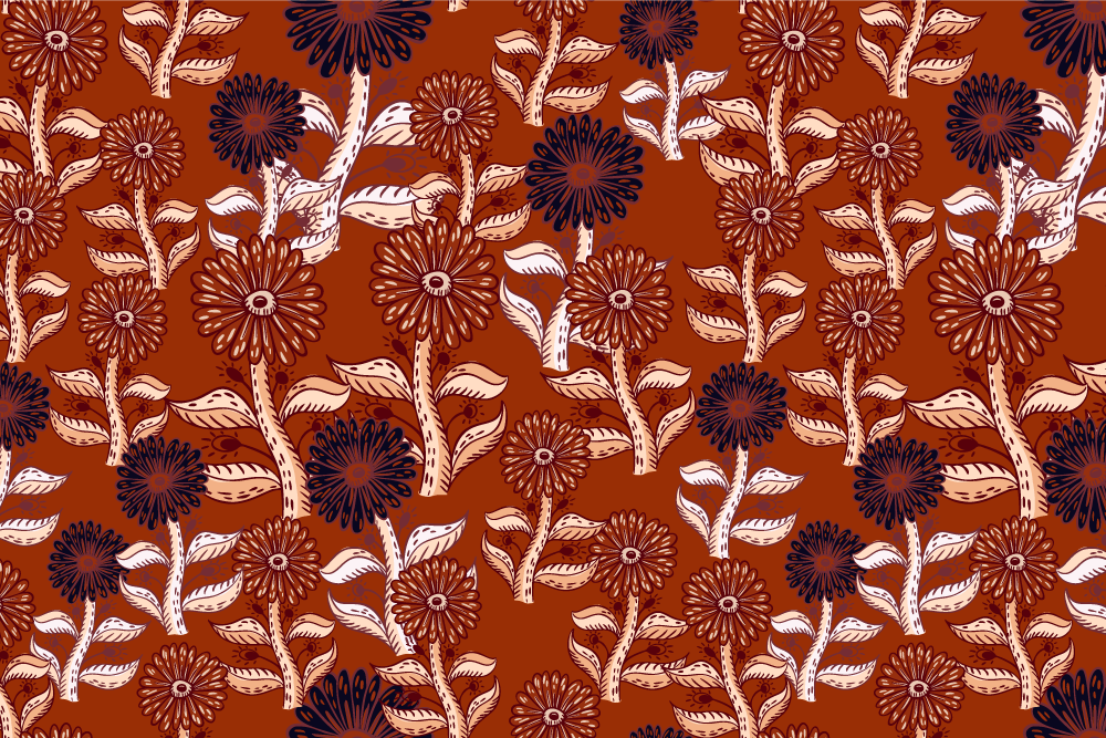 Originele placemat met bloemenpatroon servies - TenStickers