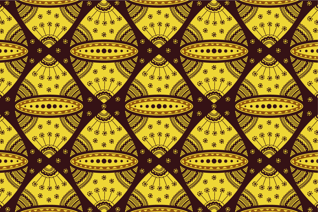 Houten placemat met complex geometrisch motief - TenStickers