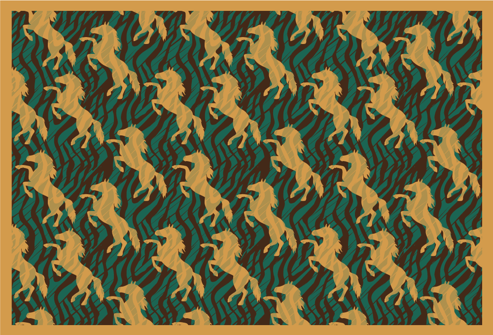 Originele placemat met gedurfd eenhoorn patroon - TenStickers