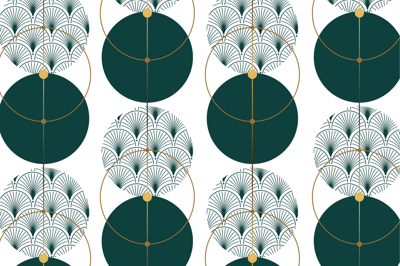 Elegante placemat elegant geometrisch ontwerp - TenStickers