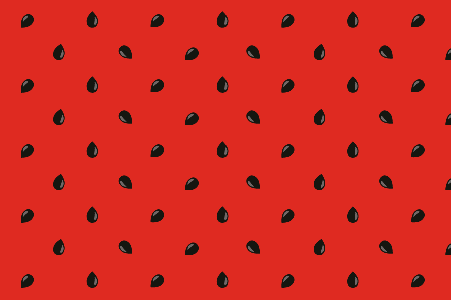 Originele placemat met watermeloenzaadpatroon - TenStickers