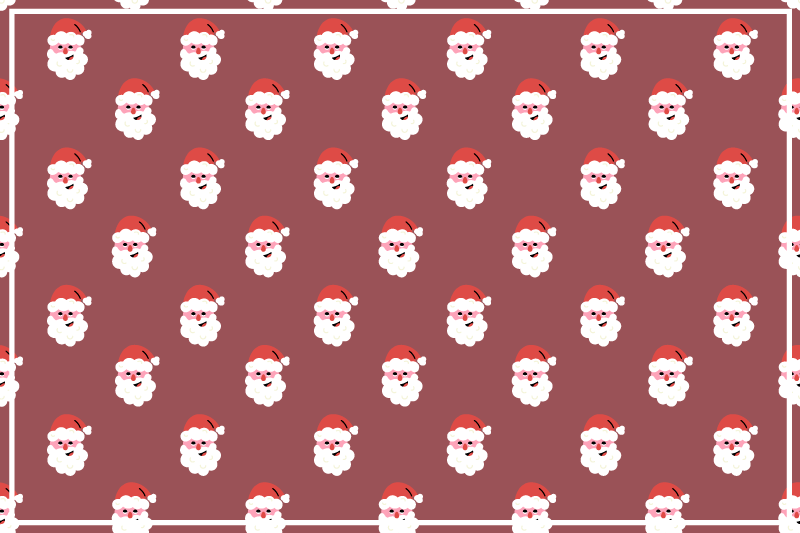 Kerstmis placemat met kerstman gezicht patroon - TenStickers