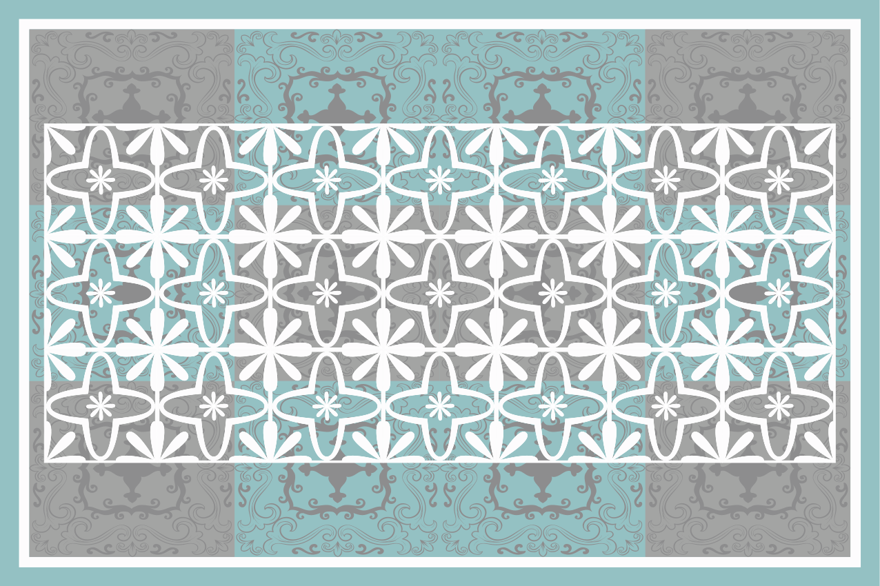 Houten placemat met chique botanisch motief - TenStickers