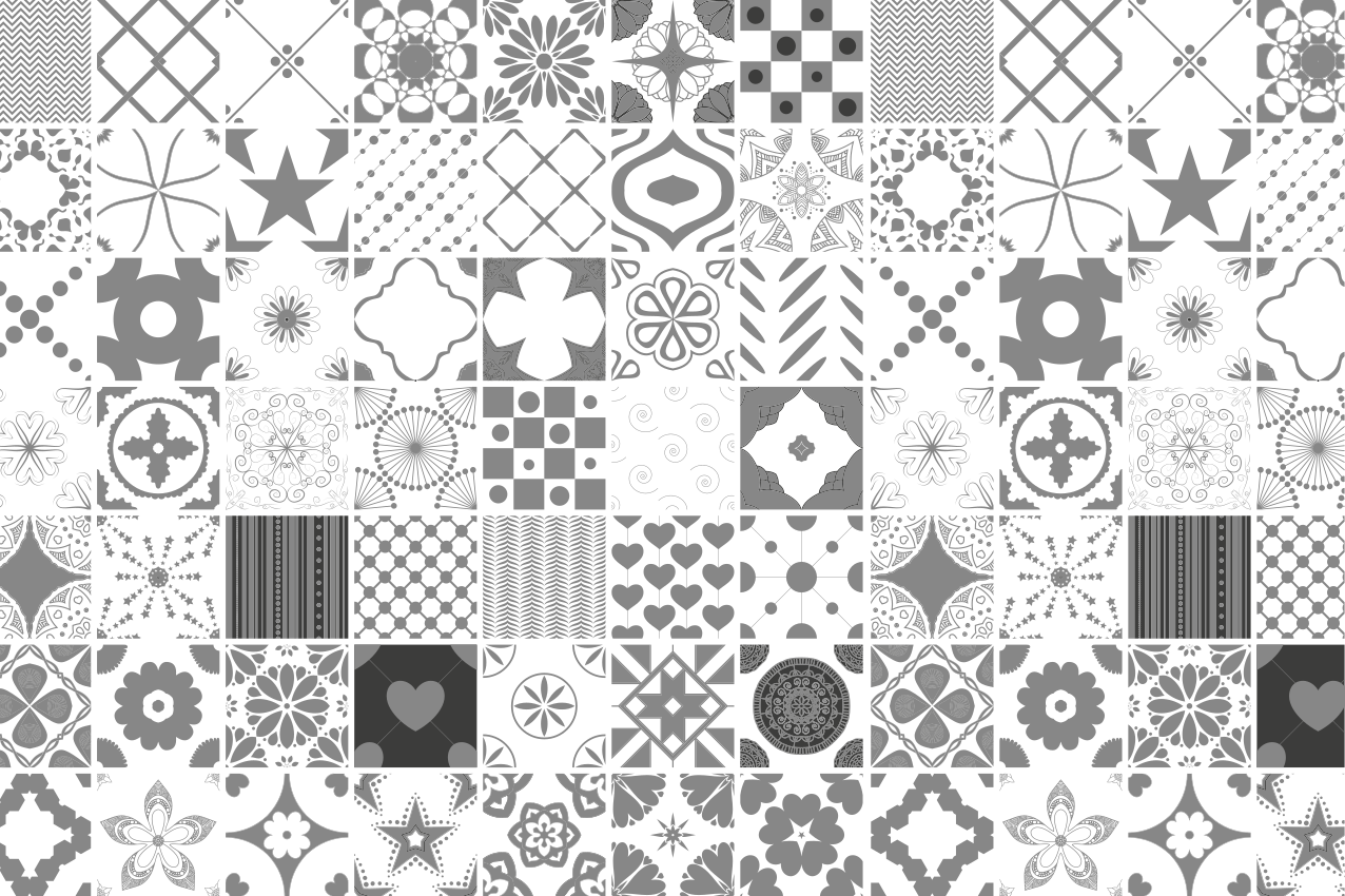 Houten placemat met gemusterde monochrome textuur - TenStickers